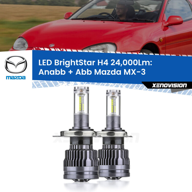 <strong>Kit Anabbaglianti LED per Mazda MX-3</strong>  1991 - 1998</strong>: 24.000Lumen, canbus, fatti per durare. Qualità Massima Garantita.