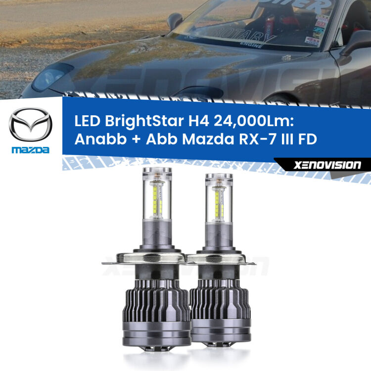 <strong>Kit Anabbaglianti LED per Mazda RX-7 III</strong> FD 1992 - 2002</strong>: 24.000Lumen, canbus, fatti per durare. Qualità Massima Garantita.