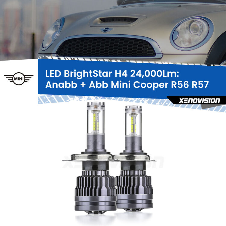 <strong>Kit Anabbaglianti LED per Mini Cooper</strong> R56 R57 2006 - 2013</strong>: 24.000Lumen, canbus, fatti per durare. Qualità Massima Garantita.