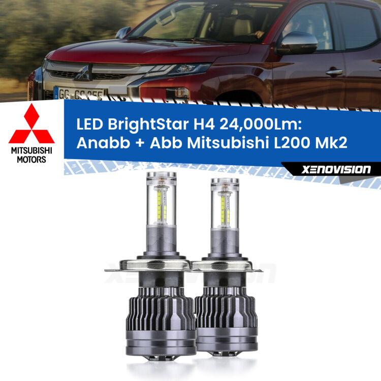 <strong>Kit Anabbaglianti LED per Mitsubishi L200</strong> Mk2 1986 - 1996</strong>: 24.000Lumen, canbus, fatti per durare. Qualità Massima Garantita.