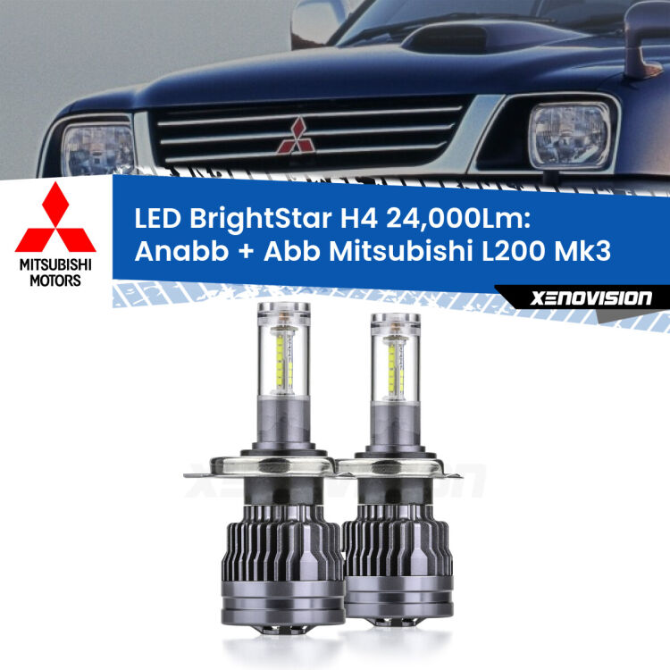 <strong>Kit Anabbaglianti LED per Mitsubishi L200</strong> Mk3 1996 - 2005</strong>: 24.000Lumen, canbus, fatti per durare. Qualità Massima Garantita.