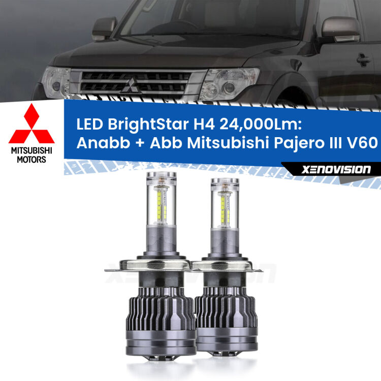 <strong>Kit Anabbaglianti LED per Mitsubishi Pajero III</strong> V60 2000 - 2007</strong>: 24.000Lumen, canbus, fatti per durare. Qualità Massima Garantita.