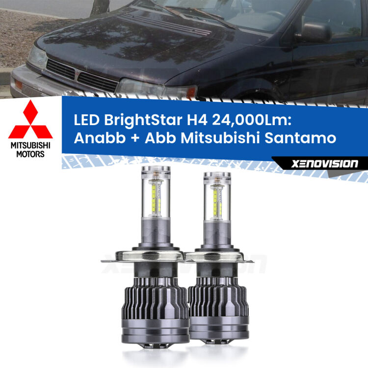 <strong>Kit Anabbaglianti LED per Mitsubishi Santamo</strong>  1999 - 2004</strong>: 24.000Lumen, canbus, fatti per durare. Qualità Massima Garantita.