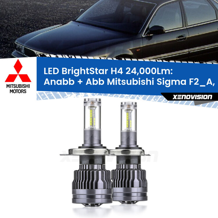 <strong>Kit Anabbaglianti LED per Mitsubishi Sigma</strong> F2_A, F1_A 1990 - 1996</strong>: 24.000Lumen, canbus, fatti per durare. Qualità Massima Garantita.