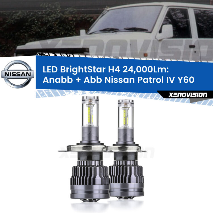 <strong>Kit Anabbaglianti LED per Nissan Patrol IV</strong> Y60 1988 - 1997</strong>: 24.000Lumen, canbus, fatti per durare. Qualità Massima Garantita.