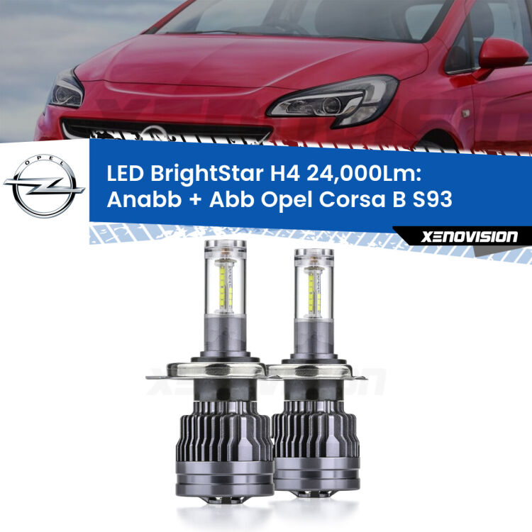 <strong>Kit Anabbaglianti LED per Opel Corsa B</strong> S93 1993 - 2000</strong>: 24.000Lumen, canbus, fatti per durare. Qualità Massima Garantita.