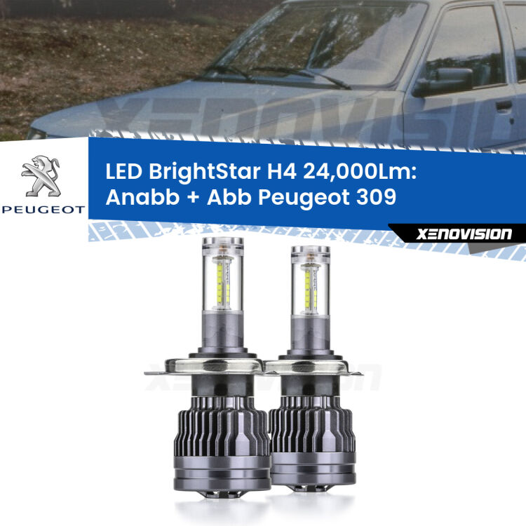 <strong>Kit Anabbaglianti LED per Peugeot 309</strong>  1989 - 1993</strong>: 24.000Lumen, canbus, fatti per durare. Qualità Massima Garantita.