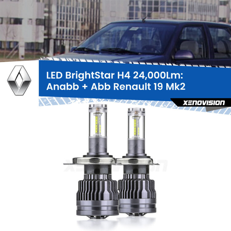 <strong>Kit Anabbaglianti LED per Renault 19</strong> Mk2 1992 - 1995</strong>: 24.000Lumen, canbus, fatti per durare. Qualità Massima Garantita.