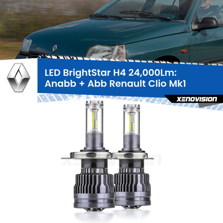 <strong>Kit Anabbaglianti LED per Renault Clio</strong> Mk1 1990 - 1998</strong>: 24.000Lumen, canbus, fatti per durare. Qualità Massima Garantita.