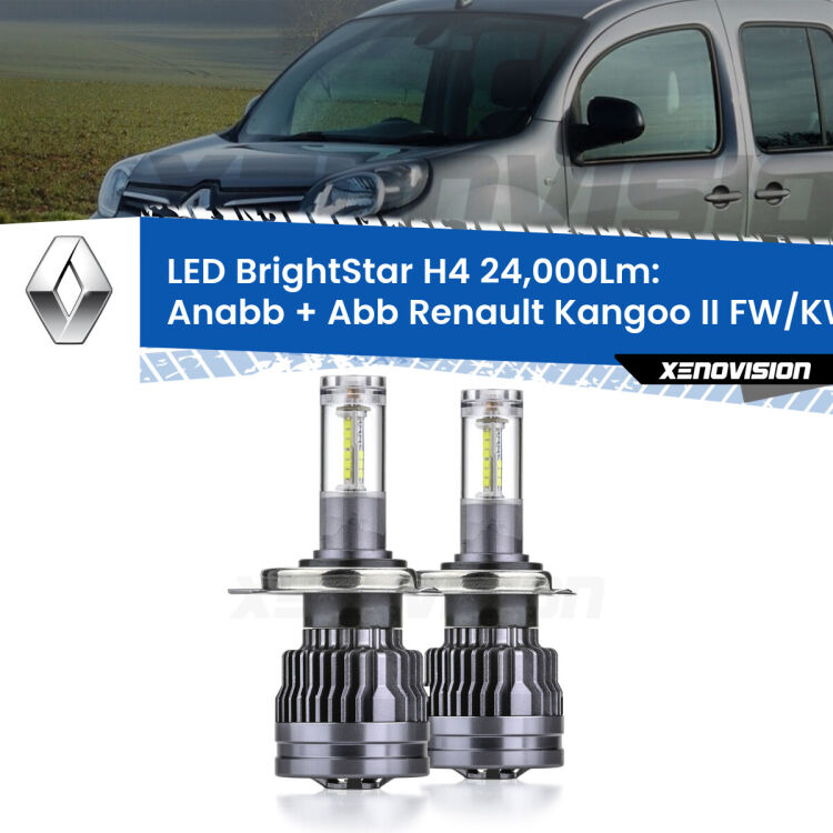 <strong>Kit Anabbaglianti LED per Renault Kangoo II</strong> FW/KW 2008 in poi</strong>: 24.000Lumen, canbus, fatti per durare. Qualità Massima Garantita.