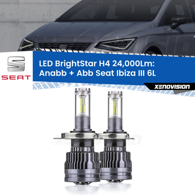 <strong>Kit Anabbaglianti LED per Seat Ibiza III</strong> 6L a parabola singola</strong>: 24.000Lumen, canbus, fatti per durare. Qualità Massima Garantita.