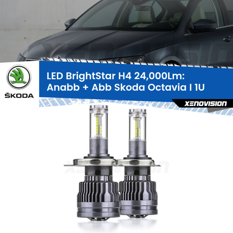 <strong>Kit Anabbaglianti LED per Skoda Octavia I</strong> 1U 1996 - 2010</strong>: 24.000Lumen, canbus, fatti per durare. Qualità Massima Garantita.