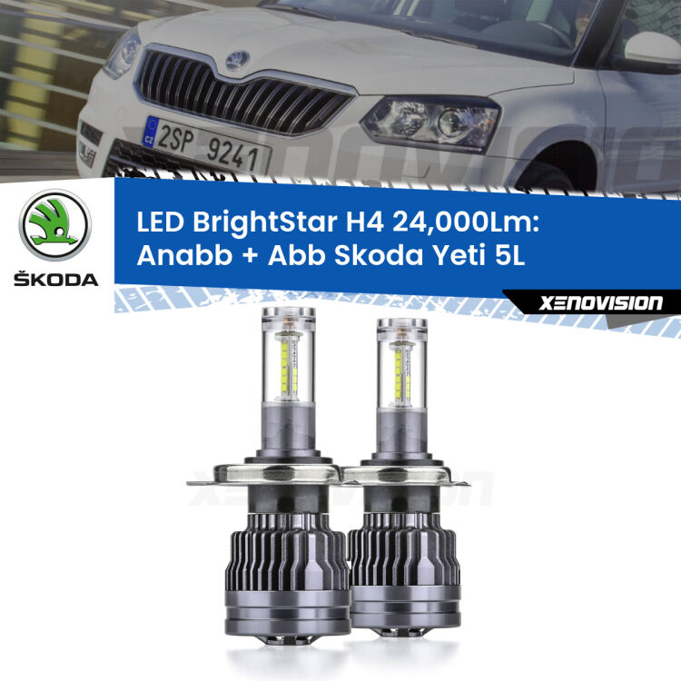 <strong>Kit Anabbaglianti LED per Skoda Yeti</strong> 5L 2009 - 2013</strong>: 24.000Lumen, canbus, fatti per durare. Qualità Massima Garantita.