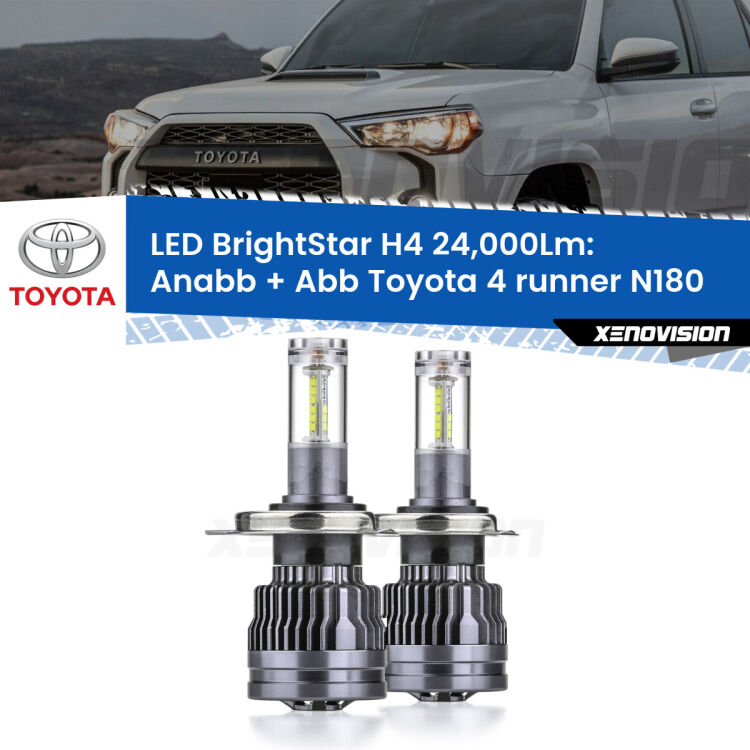 <strong>Kit Anabbaglianti LED per Toyota 4 runner</strong> N180 1995 - 2002</strong>: 24.000Lumen, canbus, fatti per durare. Qualità Massima Garantita.