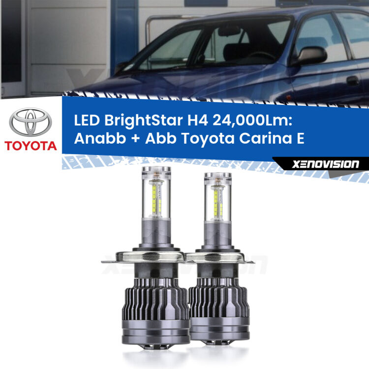 <strong>Kit Anabbaglianti LED per Toyota Carina E</strong>  1992 - 1997</strong>: 24.000Lumen, canbus, fatti per durare. Qualità Massima Garantita.