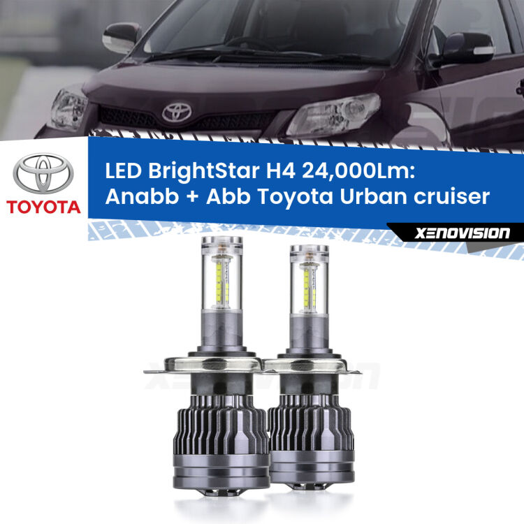 <strong>Kit Anabbaglianti LED per Toyota Urban cruiser</strong>  2007 - 2016</strong>: 24.000Lumen, canbus, fatti per durare. Qualità Massima Garantita.