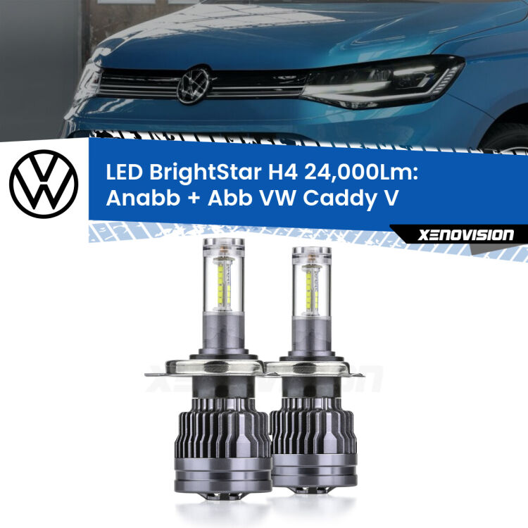 <strong>Kit Anabbaglianti LED per VW Caddy V</strong>  mono parabola</strong>: 24.000Lumen, canbus, fatti per durare. Qualità Massima Garantita.