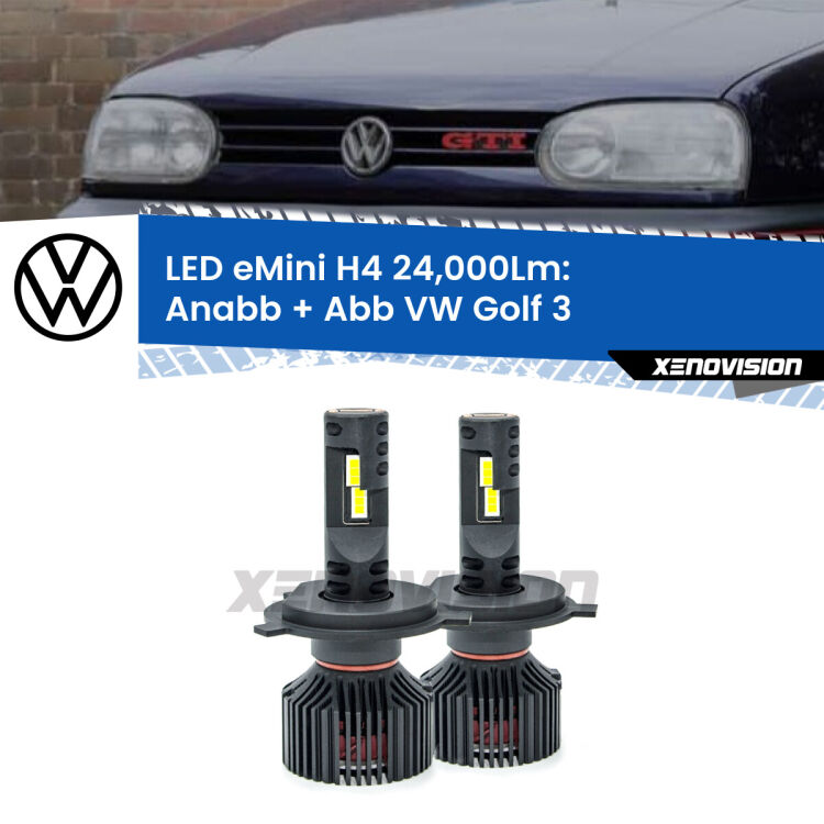 <strong>Kit Anabbaglianti LED per VW Golf 3</strong>  a parabola singola</strong>  ULTIMI PEZZI IN LIQUIDAZIONE. SENZA GARANZIA