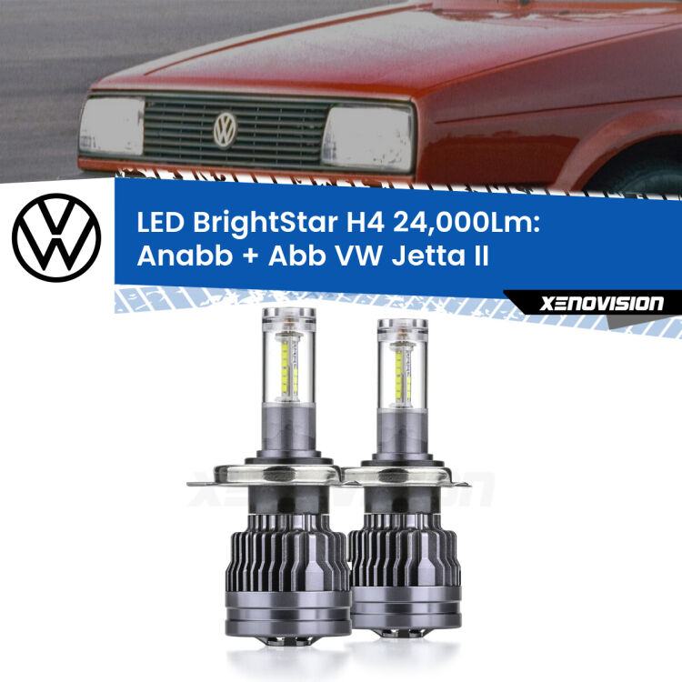 <strong>Kit Anabbaglianti LED per VW Jetta</strong> II 1984 - 1992</strong>: 24.000Lumen, canbus, fatti per durare. Qualità Massima Garantita.