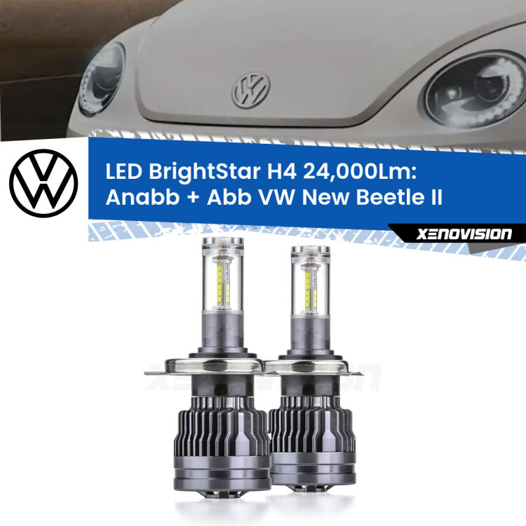 <strong>Kit Anabbaglianti LED per VW New Beetle</strong> II 2011 - 2019</strong>: 24.000Lumen, canbus, fatti per durare. Qualità Massima Garantita.