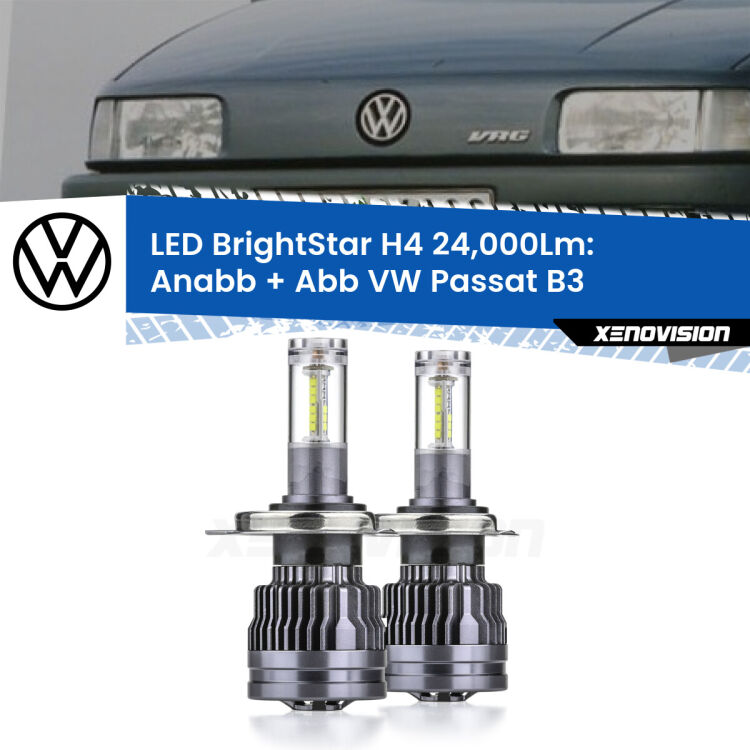 <strong>Kit Anabbaglianti LED per VW Passat</strong> B3 a parabola singola</strong>: 24.000Lumen, canbus, fatti per durare. Qualità Massima Garantita.