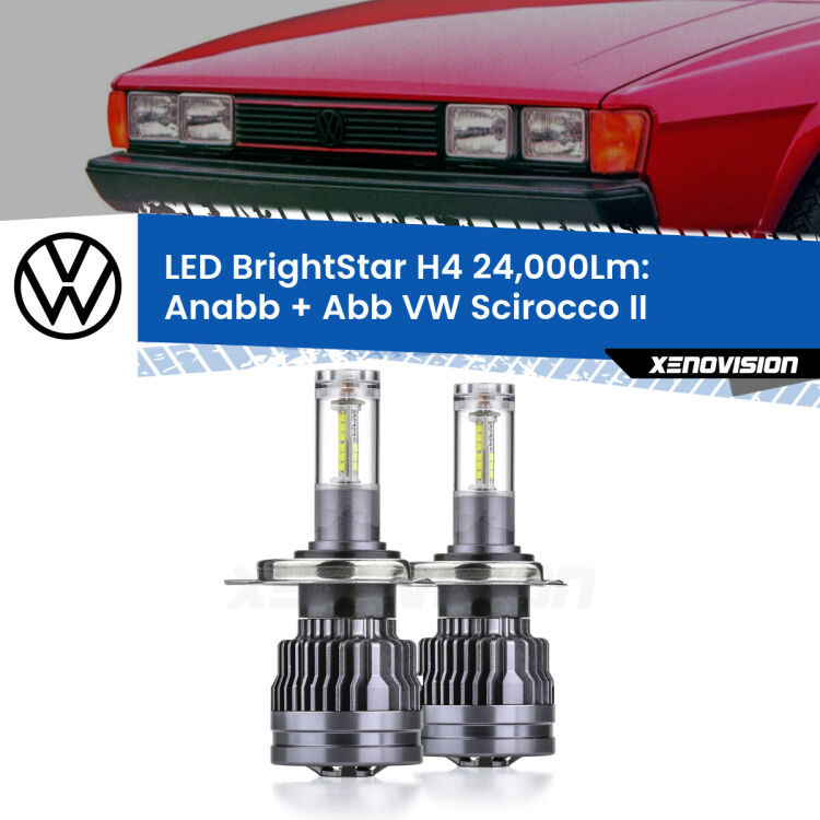 <strong>Kit Anabbaglianti LED per VW Scirocco</strong> II 1980 - 1992</strong>: 24.000Lumen, canbus, fatti per durare. Qualità Massima Garantita.