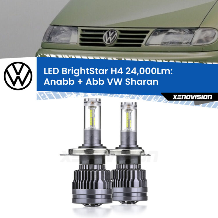 <strong>Kit Anabbaglianti LED per VW Sharan</strong>  a parabola singola</strong>: 24.000Lumen, canbus, fatti per durare. Qualità Massima Garantita.