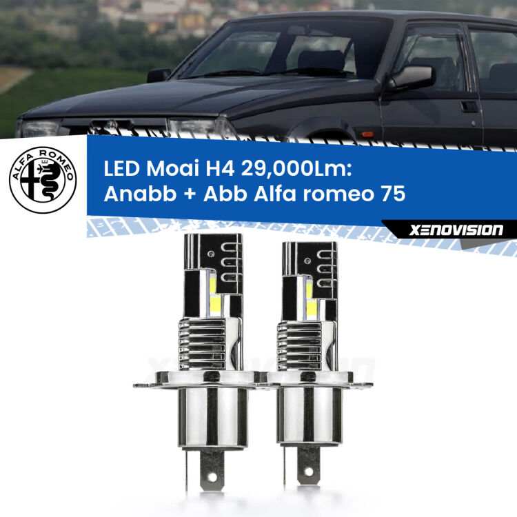 <strong>Kit Anabbaglianti LED per Alfa romeo 75</strong>  1985 - 1992</strong>: 29.000Lumen, canbus, fatti per durare. Qualità Massima Garantita.