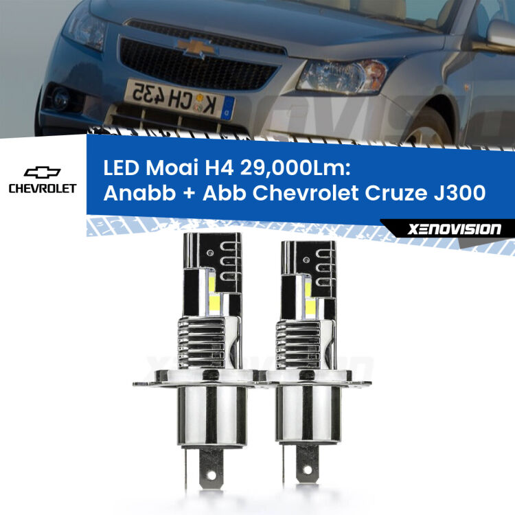 <strong>Kit Anabbaglianti LED per Chevrolet Cruze</strong> J300 2009 - 2019</strong>: 29.000Lumen, canbus, fatti per durare. Qualità Massima Garantita.