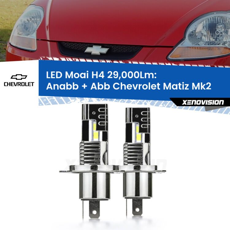 <strong>Kit Anabbaglianti LED per Chevrolet Matiz</strong> Mk2 2005 - 2011</strong>: 29.000Lumen, canbus, fatti per durare. Qualità Massima Garantita.