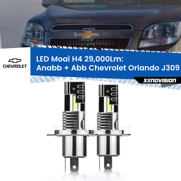 <strong>Kit Anabbaglianti LED per Chevrolet Orlando</strong> J309 2011 - 2019</strong>: 29.000Lumen, canbus, fatti per durare. Qualità Massima Garantita.