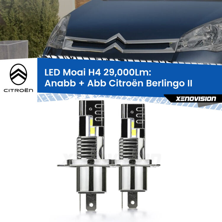 <strong>Kit Anabbaglianti LED per Citroën Berlingo</strong> II 2008 - 2017</strong>: 29.000Lumen, canbus, fatti per durare. Qualità Massima Garantita.