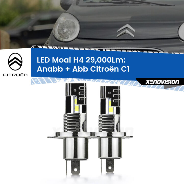 <strong>Kit Anabbaglianti LED per Citroën C1</strong>  2005 - 2013</strong>: 29.000Lumen, canbus, fatti per durare. Qualità Massima Garantita.