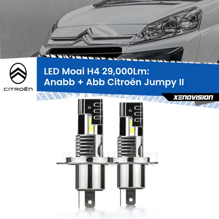 <strong>Kit Anabbaglianti LED per Citroën Jumpy</strong> II 2006 - 2015</strong>: 29.000Lumen, canbus, fatti per durare. Qualità Massima Garantita.