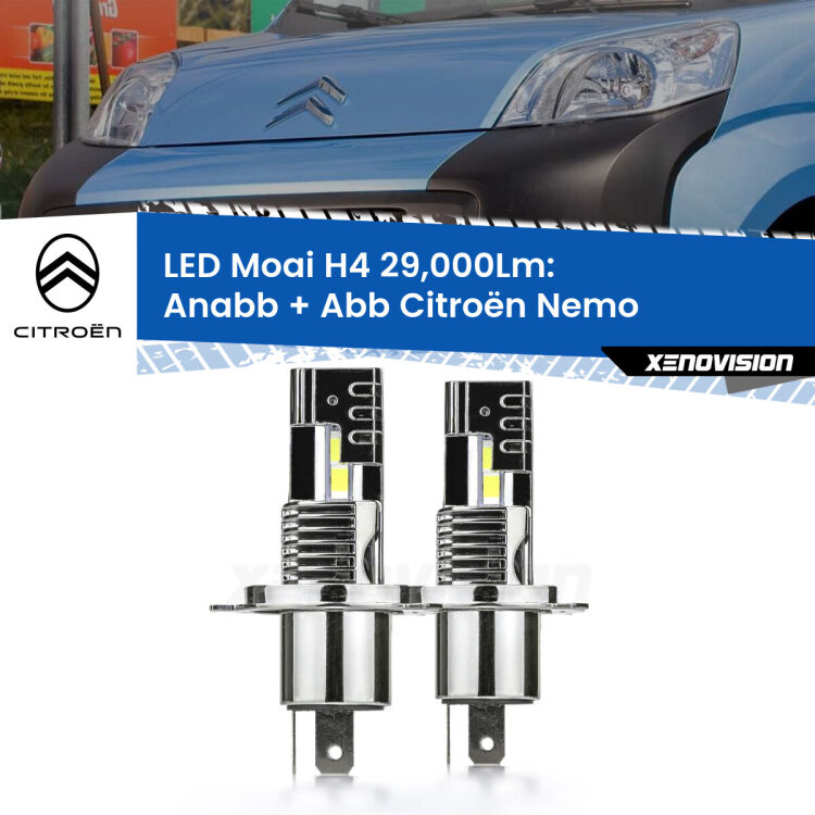 <strong>Kit Anabbaglianti LED per Citroën Nemo</strong>  2008 in poi</strong>: 29.000Lumen, canbus, fatti per durare. Qualità Massima Garantita.