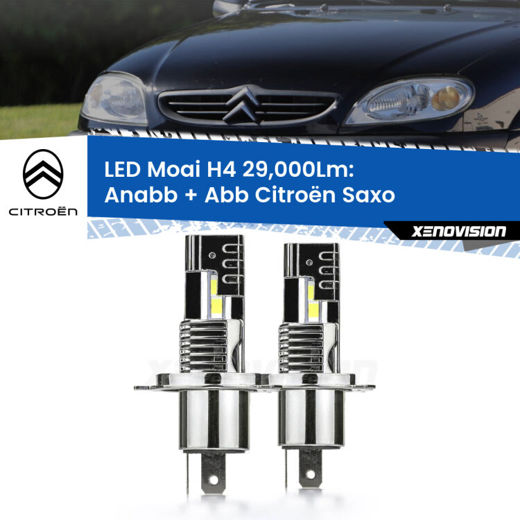 <strong>Kit Anabbaglianti LED per Citroën Saxo</strong>  1996 - 2004</strong>: 29.000Lumen, canbus, fatti per durare. Qualità Massima Garantita.