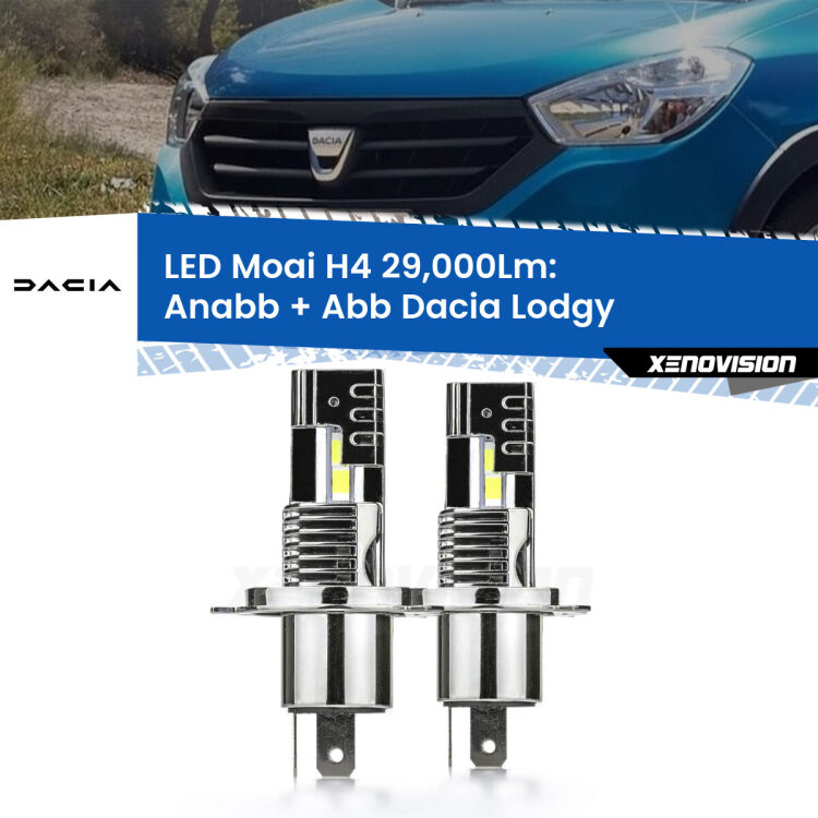 <strong>Kit Anabbaglianti LED per Dacia Lodgy</strong>  2012 in poi</strong>: 29.000Lumen, canbus, fatti per durare. Qualità Massima Garantita.