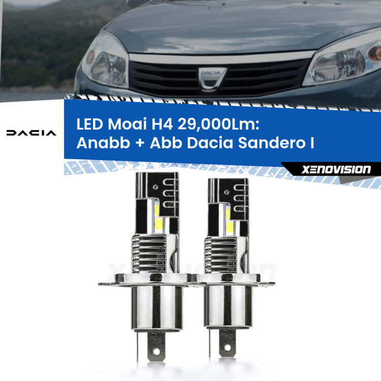 <strong>Kit Anabbaglianti LED per Dacia Sandero I</strong>  2008 - 2012</strong>: 29.000Lumen, canbus, fatti per durare. Qualità Massima Garantita.