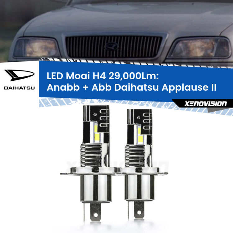 <strong>Kit Anabbaglianti LED per Daihatsu Applause</strong> II 1997 - 2000</strong>: 29.000Lumen, canbus, fatti per durare. Qualità Massima Garantita.