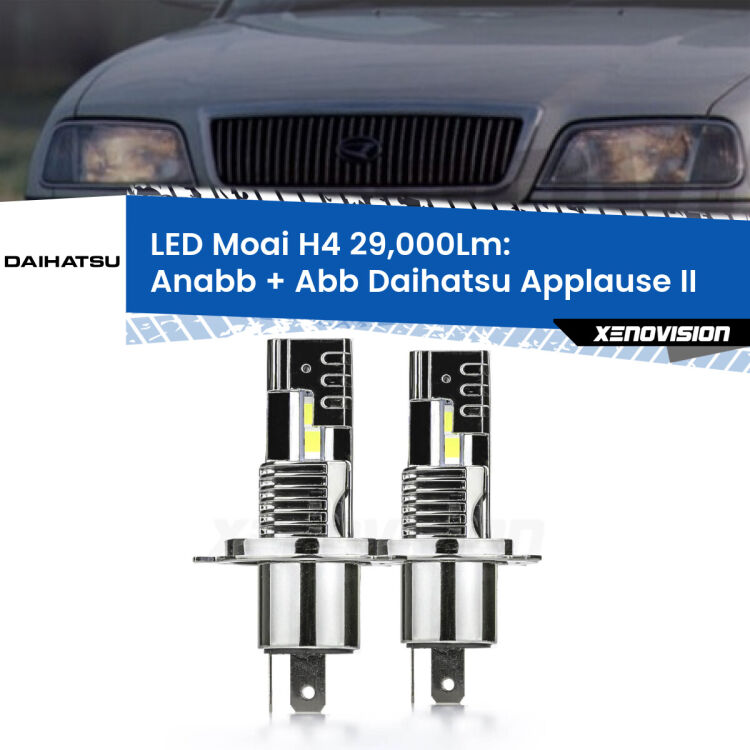 <strong>Kit Anabbaglianti LED per Daihatsu Applause</strong> II 1997 - 2000</strong>: 29.000Lumen, canbus, fatti per durare. Qualità Massima Garantita.