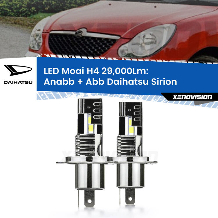 <strong>Kit Anabbaglianti LED per Daihatsu Sirion</strong>  2005 - 2008</strong>: 29.000Lumen, canbus, fatti per durare. Qualità Massima Garantita.