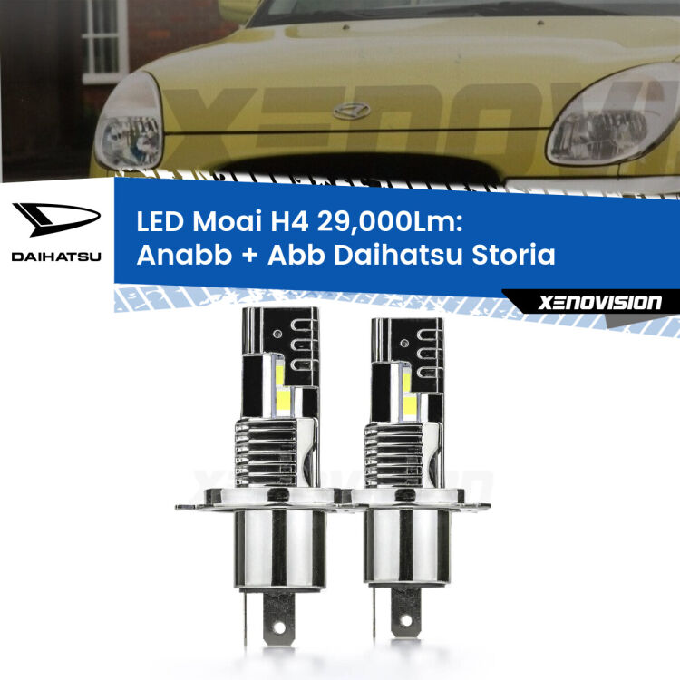 <strong>Kit Anabbaglianti LED per Daihatsu Storia</strong>  1998 - 2005</strong>: 29.000Lumen, canbus, fatti per durare. Qualità Massima Garantita.