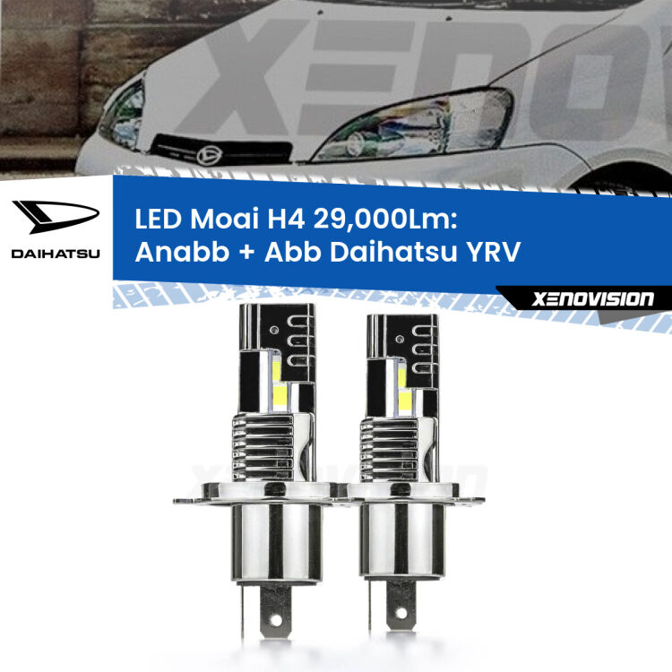 <strong>Kit Anabbaglianti LED per Daihatsu YRV</strong>  2000 - 2005</strong>: 29.000Lumen, canbus, fatti per durare. Qualità Massima Garantita.