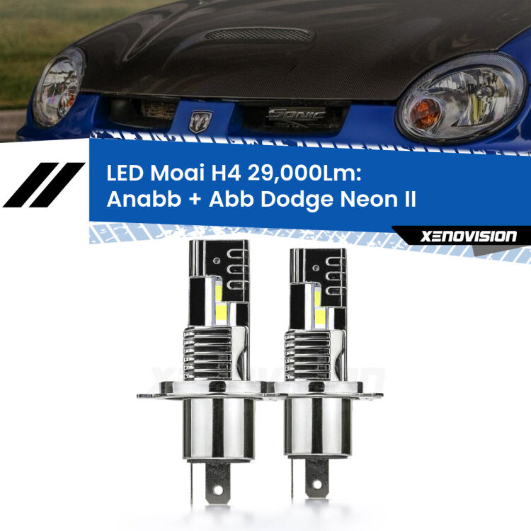 <strong>Kit Anabbaglianti LED per Dodge Neon</strong> II 1999 - 2005</strong>: 29.000Lumen, canbus, fatti per durare. Qualità Massima Garantita.