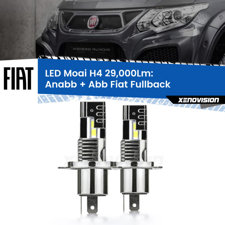 <strong>Kit Anabbaglianti LED per Fiat Fullback</strong>  2016 - 2019</strong>: 29.000Lumen, canbus, fatti per durare. Qualità Massima Garantita.