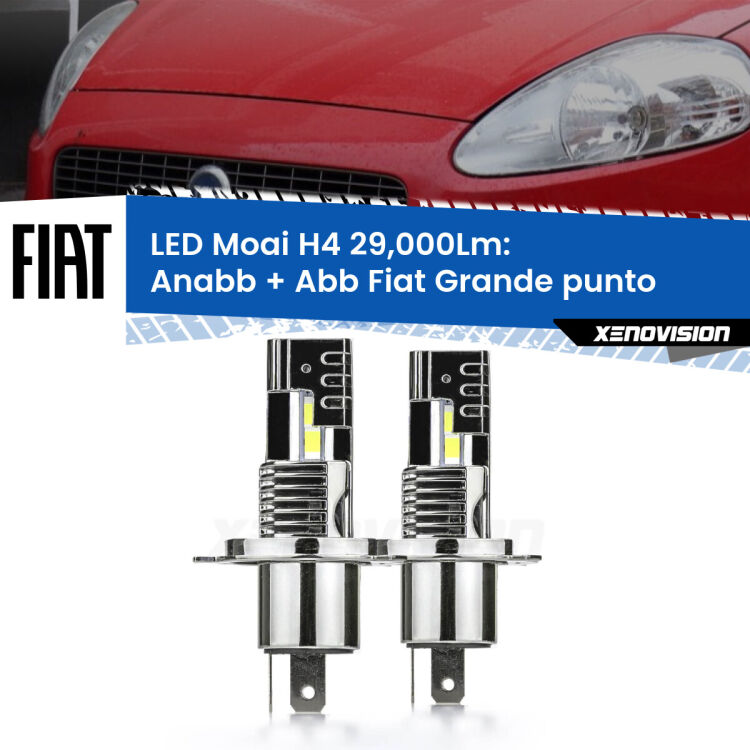 <strong>Kit Anabbaglianti LED per Fiat Grande punto</strong>  2005 - 2018</strong>: 29.000Lumen, canbus, fatti per durare. Qualità Massima Garantita.