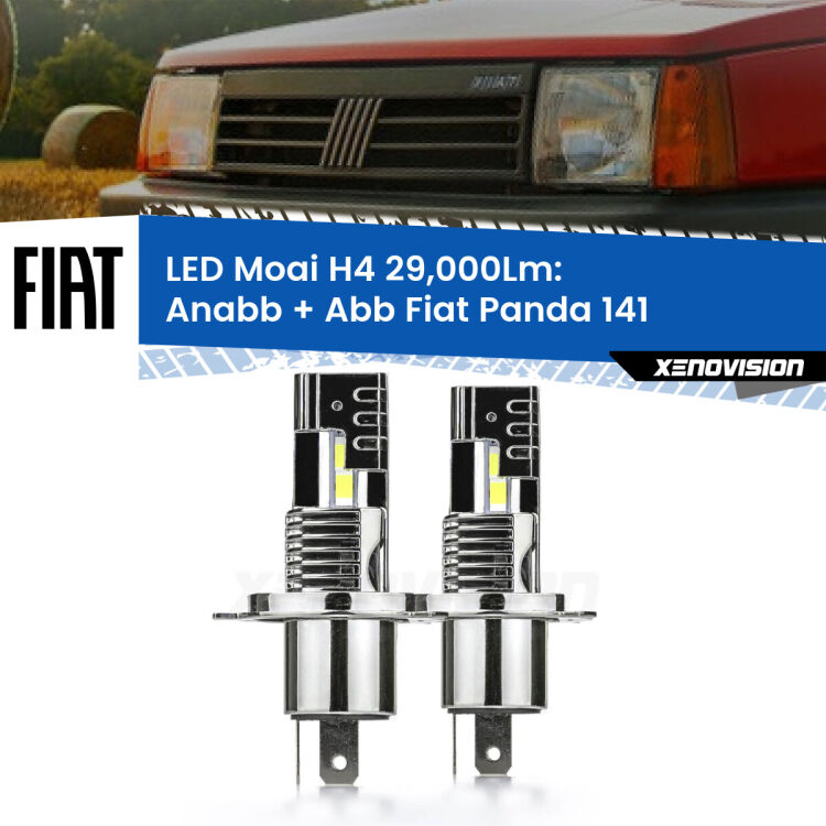 <strong>Kit Anabbaglianti LED per Fiat Panda</strong> 141 1982 - 2004</strong>: 29.000Lumen, canbus, fatti per durare. Qualità Massima Garantita.