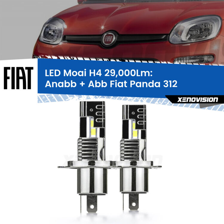 <strong>Kit Anabbaglianti LED per Fiat Panda</strong> 312 2012 in poi</strong>: 29.000Lumen, canbus, fatti per durare. Qualità Massima Garantita.