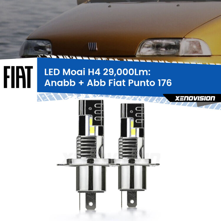 <strong>Kit Anabbaglianti LED per Fiat Punto</strong> 176 a parabola singola</strong>: 29.000Lumen, canbus, fatti per durare. Qualità Massima Garantita.