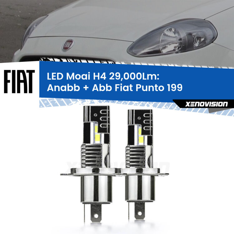 <strong>Kit Anabbaglianti LED per Fiat Punto</strong> 199 2012 - 2018</strong>: 29.000Lumen, canbus, fatti per durare. Qualità Massima Garantita.